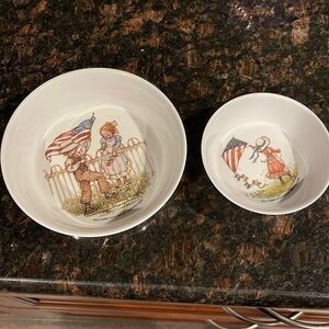 Vintage Oneida  deluxe Holly Hobbie plastic bowl set